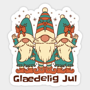 Merry Christmas in Danish Sticker